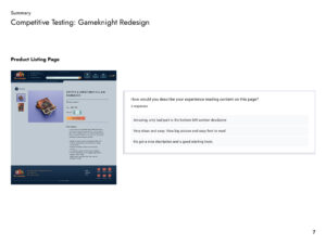 Product page competitive testing