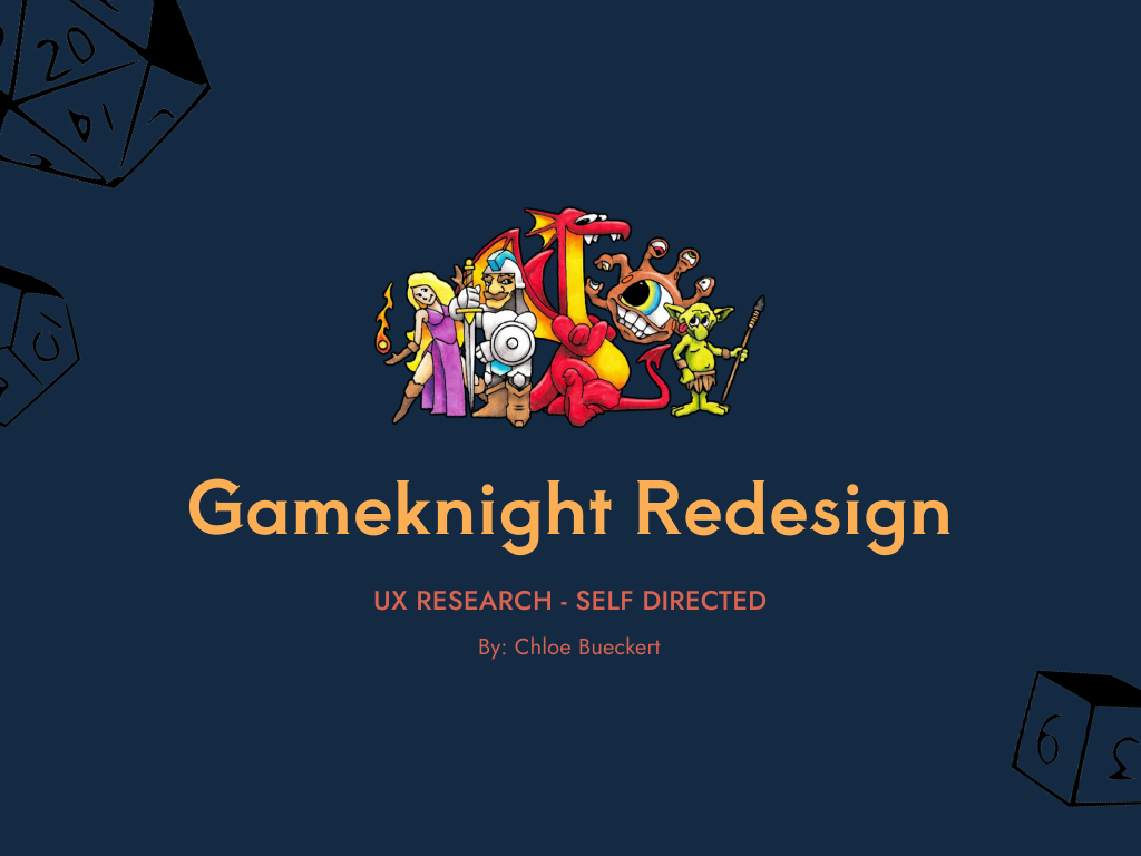 Cover for ux gameknight redesign project