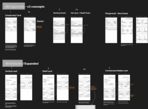 The clean low fidelity wireframes for the bill payments