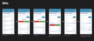 High fidelity layout of bill payments.