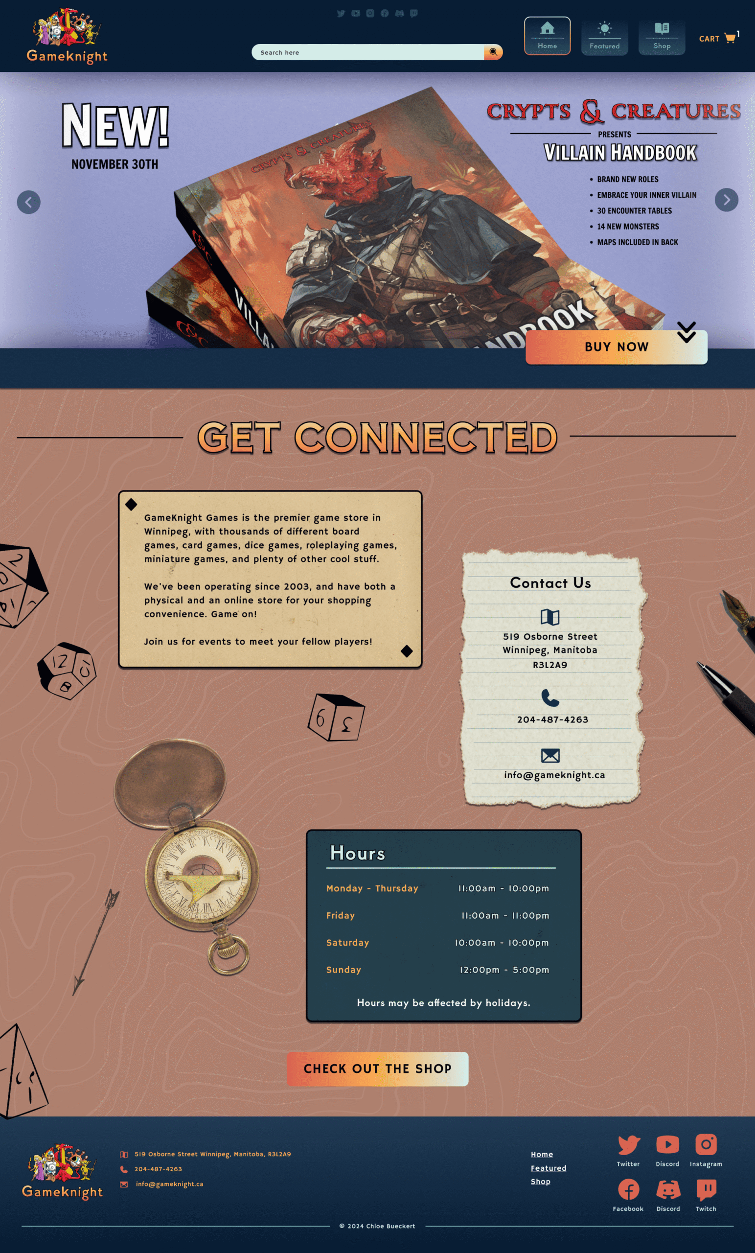 Desktop homepage.
