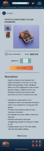 Mobile product page.