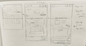 Sketches of low fidelity concepts.