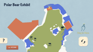 Illustrated zoo map.