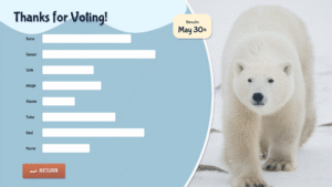 Polling results screen.